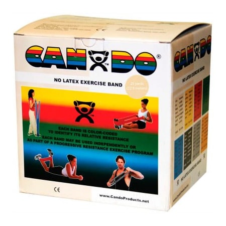 Fabrication Enterprises CanDo Latex-Free Exercise Band, Tan, 25 Yard Roll, 1 Roll/Box 1362630